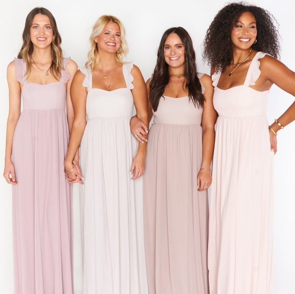 June Maxi Dusty Blush Grad Wedding Bridesmaid - Picture 4 of 6